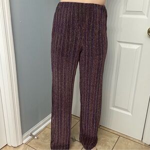 NBD Revolve Pants Wide Leg Metallic Rainbow Purple Party New Year’s Size Small